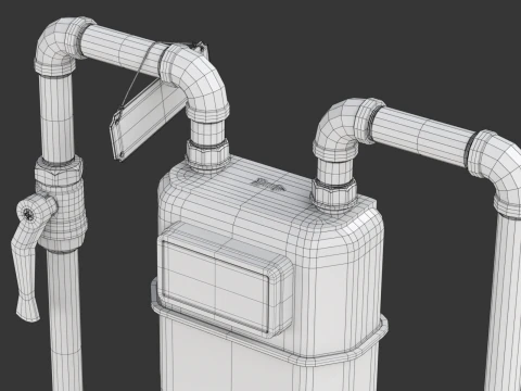 Contatore del gas Modello 3D