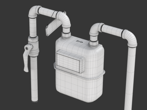 Gas Meter Modelo 3D