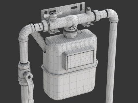 Gas Meter Modelo 3D