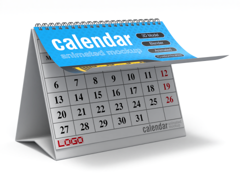 Animated Desk Calendar 3D Модель