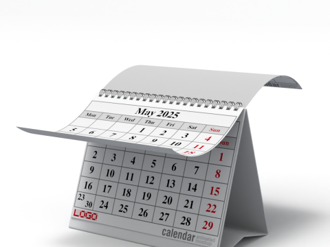 Animated Desk Calendar 3D Модель