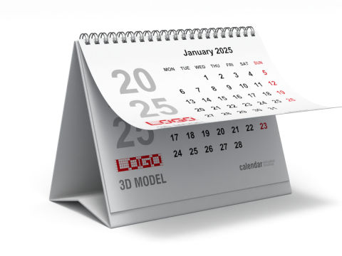 Animated Desk Calendar 3D Модель