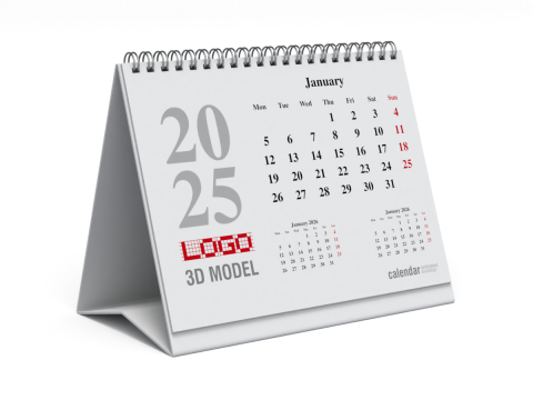 Animated Desk Calendar 3D Модель
