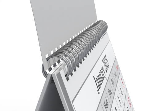 Animated Desk Calendar 3D Модель