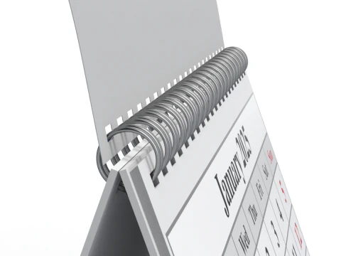 Animated Desk Calendar 3D Model