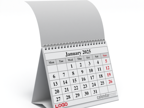 Animated Desk Calendar 3D Модель
