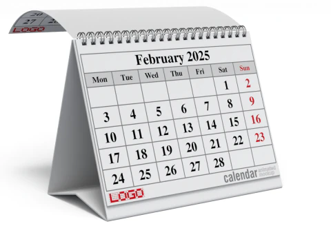 Animated Desk Calendar 3D Model