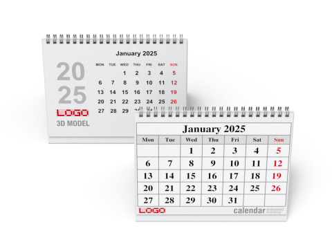 Animated Desk Calendar 3D Модель