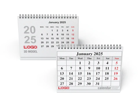 Animated Desk Calendar 3D Model