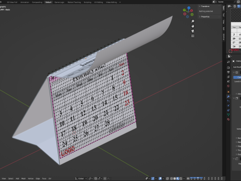 Animated Desk Calendar 3D Модель