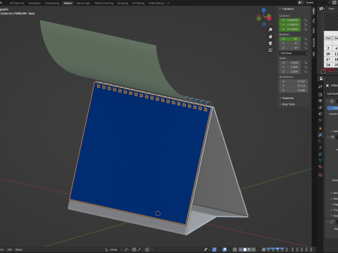 Animated Desk Calendar 3D Модель