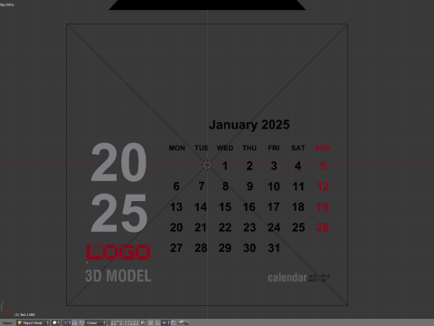 Animated Desk Calendar 3D Модель