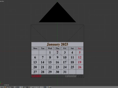 Animated Desk Calendar 3D Model