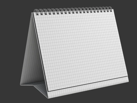 Animated Desk Calendar 3D Model