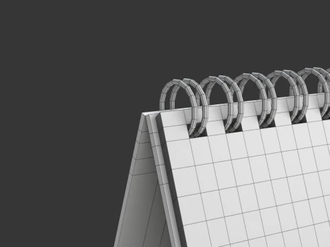 Animated Desk Calendar 3D Model
