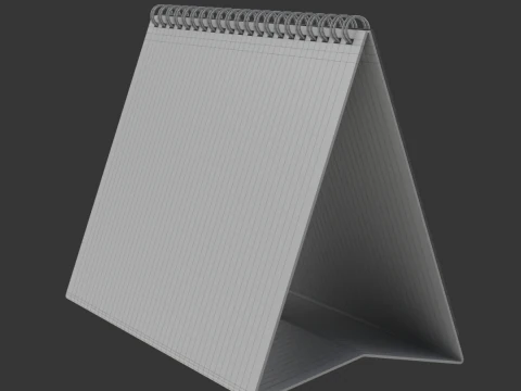 Animated Desk Calendar 3D Model