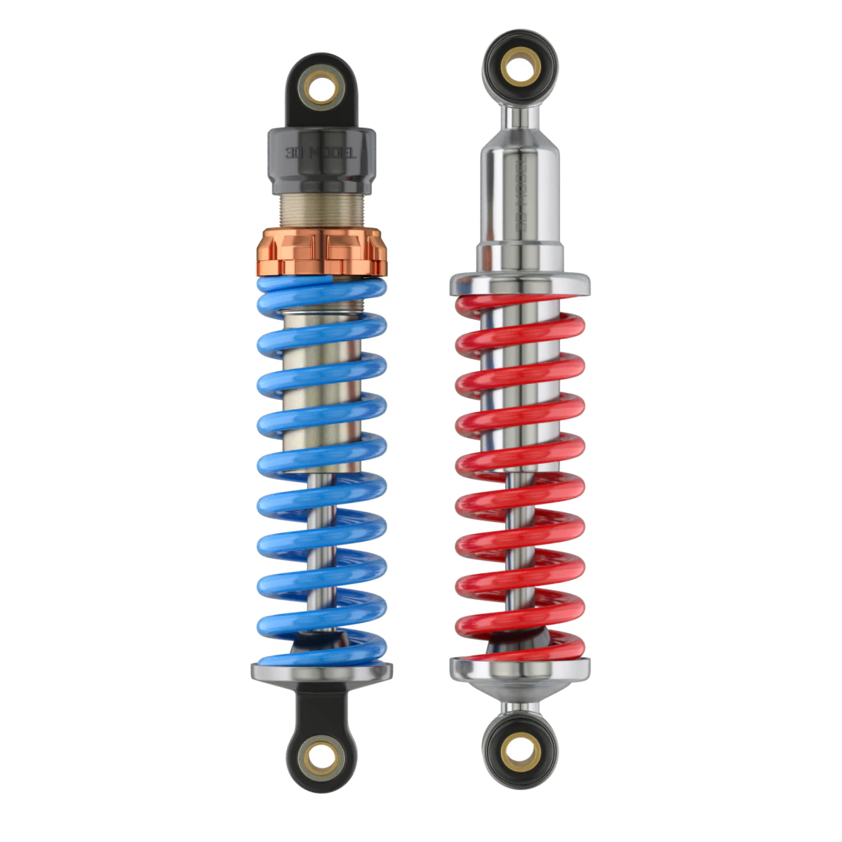 Animated Shock Absorber 3D Model .c4d .max .obj .3ds .fbx .stl .blend 