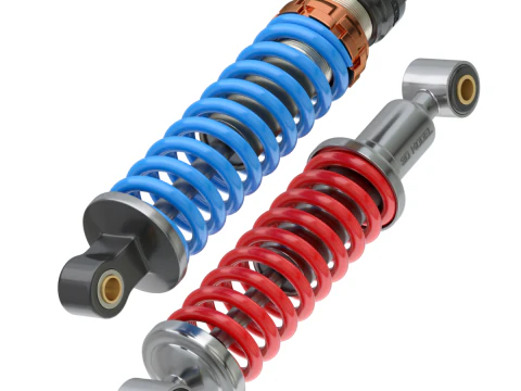 Animated Shock Absorber 3D Model