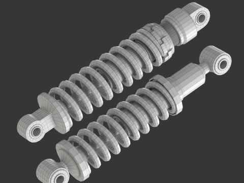Animated Shock Absorber 3D Модель