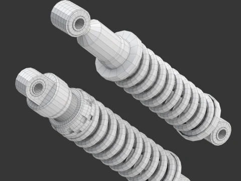 Animated Shock Absorber 3D Model