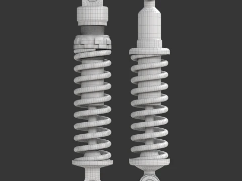 Animated Shock Absorber 3D Model