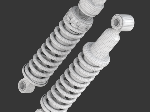 Animated Shock Absorber 3D Модель