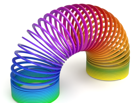 Animated Slinky Toy 3D Model