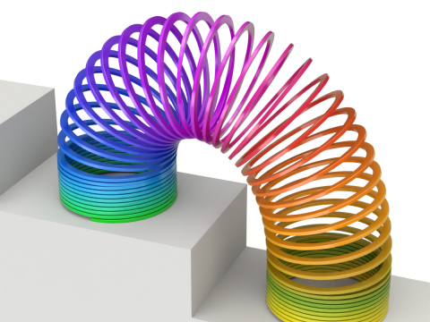 Animated Slinky Toy 3D Model