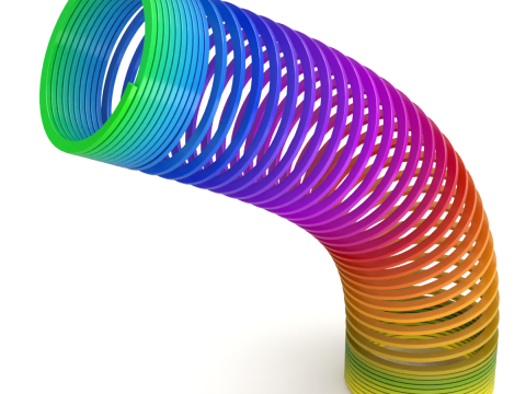 Animated Slinky Toy 3D Model