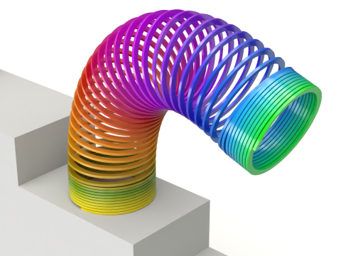 Animated Slinky Toy 3D Model