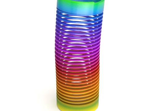 Animated Slinky Toy 3D Model
