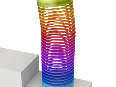 Animated Slinky Toy 3D Model