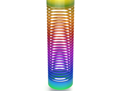 Animated Slinky Toy 3D Model