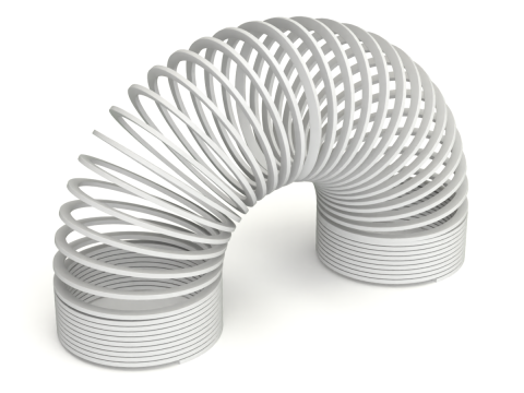 Animated Slinky Toy 3D Model