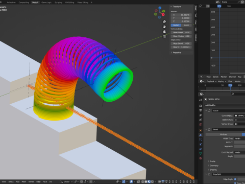 Animated Slinky Toy 3D Model