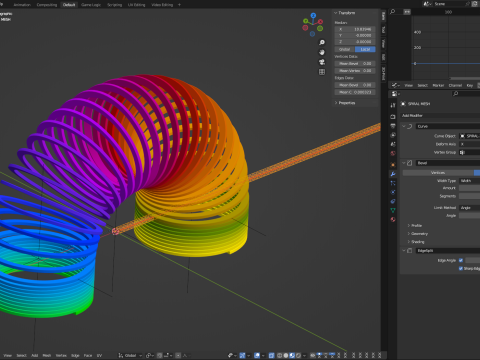 Animated Slinky Toy 3D Model