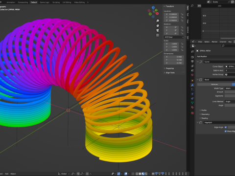 Animated Slinky Toy 3D Model