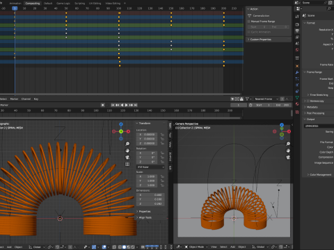 Animated Slinky Toy 3D Model