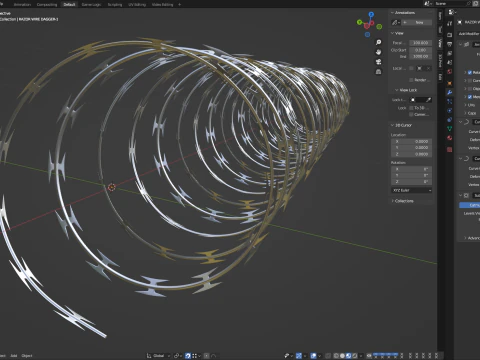 Adaptable Razor Wire 3D Model