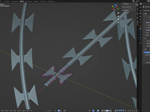 Adaptable Razor Wire 3D Model