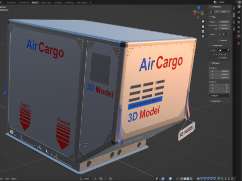 Air Cargo Container 3D 모델