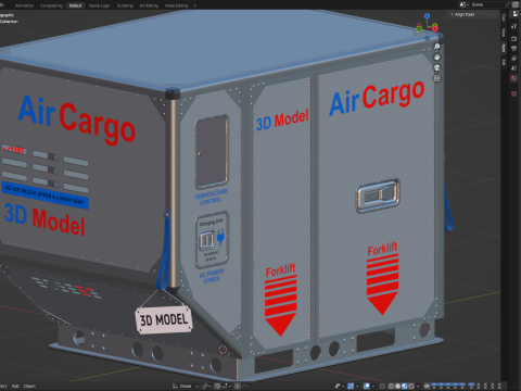 Air Cargo Container 3D 모델