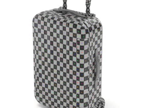 Suitcase Luggage Trolley 3D Model