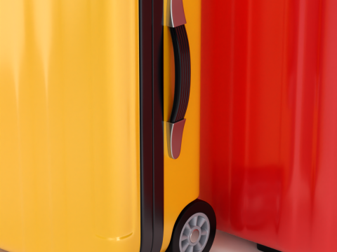 Suitcase Luggage Trolley 3D Model