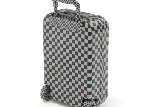 Suitcase Luggage Trolley 3D Model