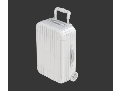 Suitcase Luggage Trolley 3D Model