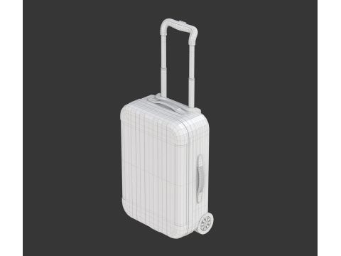 Suitcase Luggage Trolley 3D Model
