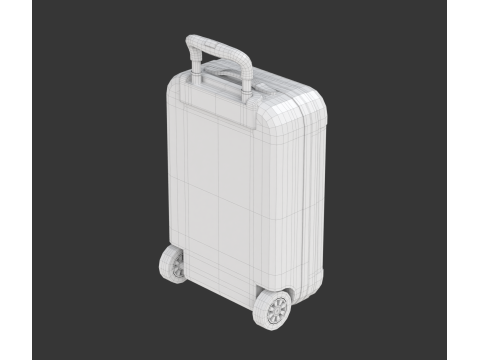 Suitcase Luggage Trolley 3D Model