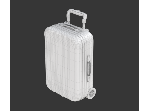 Suitcase Luggage Trolley 3D Model