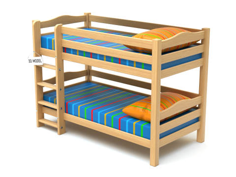Kids Bunk Bed 3Dモデル